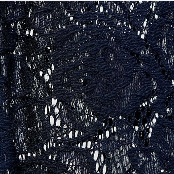 G.I.L.I. Pull-On Knit Lace Swim Wide Leg Cover-up Noir Black Size 3X - Picture 5 of 6